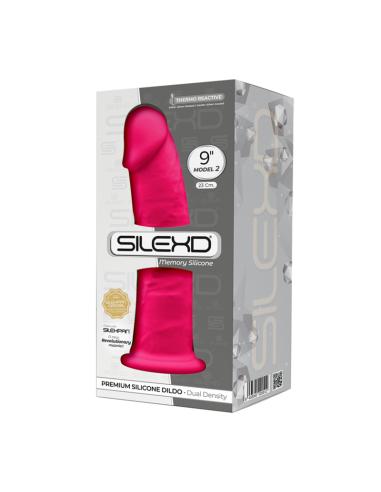 Silexd Model 2 Realistic Penis Premium Silexpan Silicone Fuchsia 23 Cm