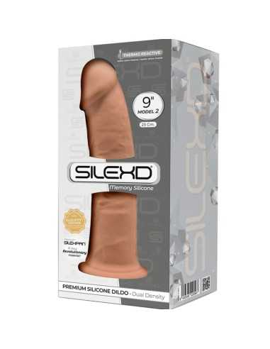 Silexd Model 2 Realistic Penis Premium Silexpan Silicone Caramel 23 Cm