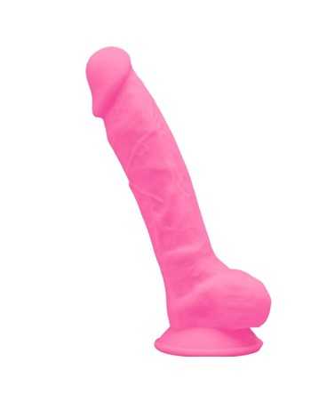 Silexd Model 1 Realistic Penis Premium Silicone Silexpan Fluorescent Pink 17.5 Cm