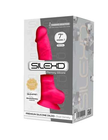 Silexd Model 1 Realistic Penis Premium Silexpan Silicone Fuchsia 17.5 Cm