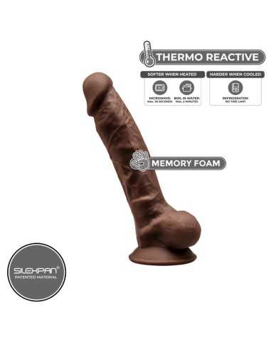 Silexd Model 1 Realistic Penis Premium Silexpan Silicone Brown 17.5 Cm
