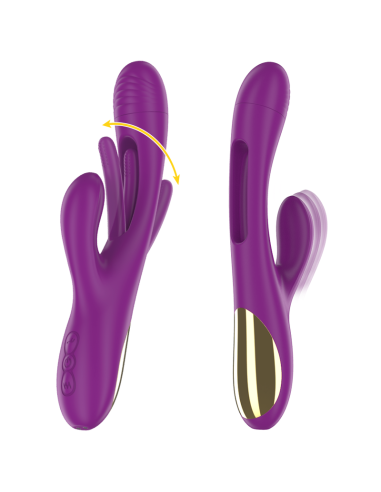 Intense Apolo Rechargeable Multifunction Vibrator 7 Vibrations With Swinging Motion Purple