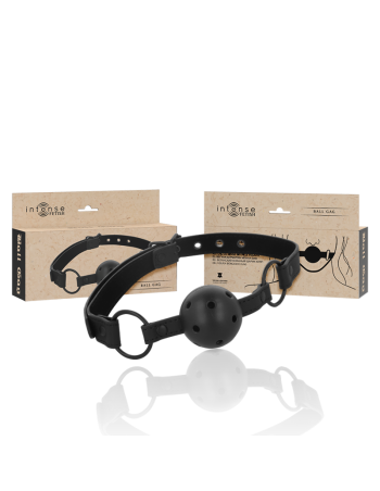 Intense Fetish Vegan Leather Ball Gag