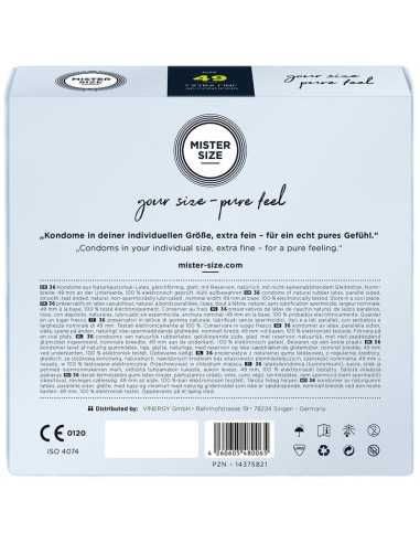 Mister Size Condom Size S 49 Mm (36 Units)