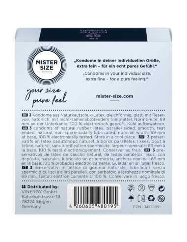 Mister Size Condoms Size Xxxl 69 Mm (3 Units)
