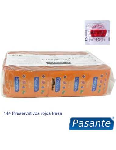Pasante Condoms Flavor Strawberry Bag 144 Units
