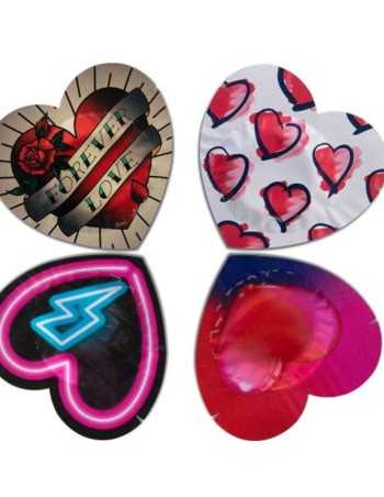 Pasante Condoms Red Heart Shape Bag 144 Units