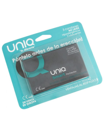Uniq Smart Latex Free Pre-Erection Condoms 3 Units