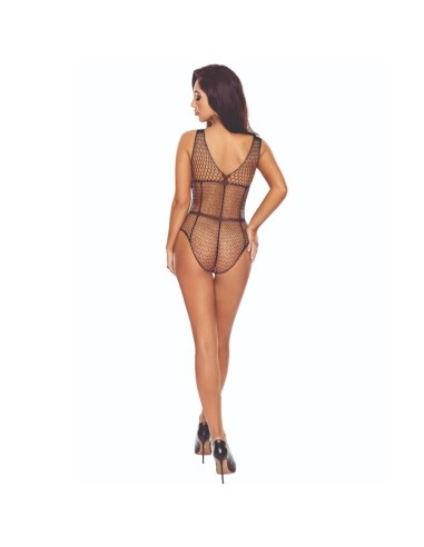 Passion Bs114 Bodystocking Rejilla Negro