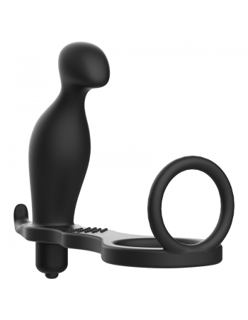 Plug Anal Addicted Toys Avec Anneau En Silicone Noir -