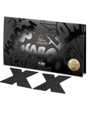 Bijoux Pezoneras Flash Cruz Negro - MySexyShop