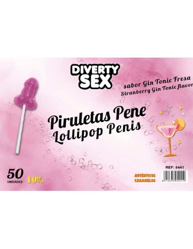 Diablo Goloso 50 Penis Lollipops Gin...