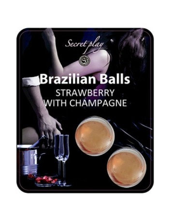 Set 2 brasilianische bälle erdbeeren mit cava - MySexyShop.eu