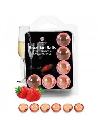 Secretplay set 6 brasilians balls erdbeeren mit cava - MySexyShop.eu