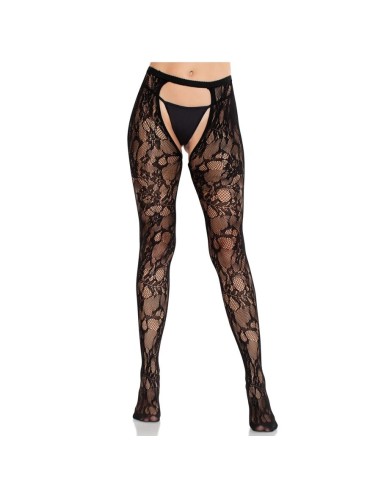 Leg Avenue Bas En Dentelle Rose Avec...