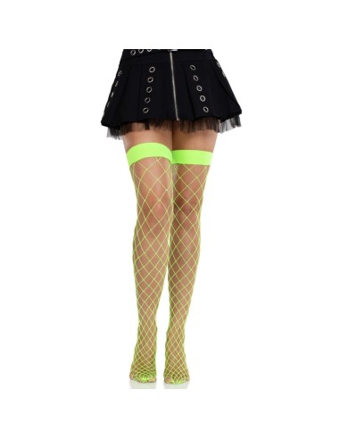 Leg Avenue Collant A Rete Larga Verde...