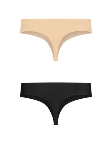 Bye Bra Invisible Thong 2 Pack Beige...