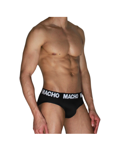 Macho Mch007 Slip Clássico Preto + Preto