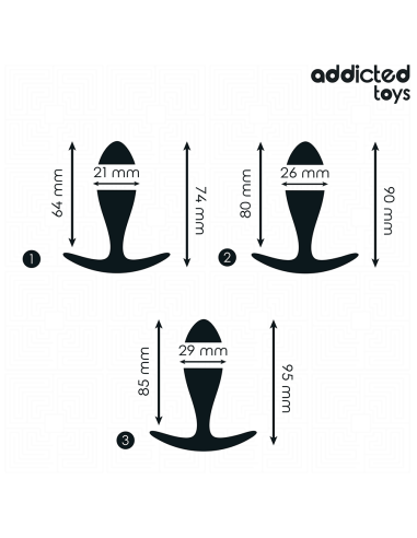 Addicted Toys Set Di 3 Tappi Anali...