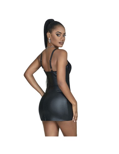 Subblime 957568 Leather Zip Dress Black