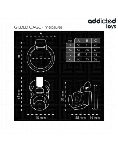 Addicted Toys Locked Gilden Cage...