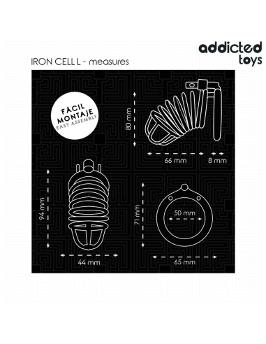 Addicted Toys Locked Iron Cell Jaula... Addicted Toys Locked Iron Cell Jaula...