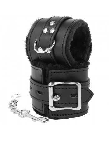 Dark ness love cuffs, wrist with fur black - MySexyShop.eu