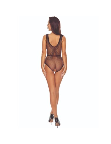 Passion Bs115 Black Grid Bodystocking