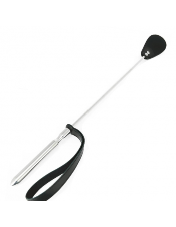 Metal hard whip metal & leather - MySexyShop.eu