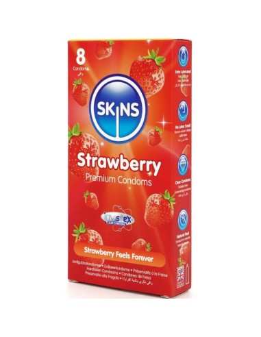 Skins Strawberry Premium Condoms Pack 8