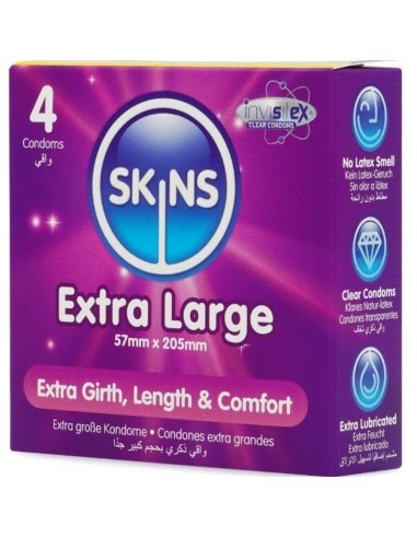 Skins Tamaño Xl Preservativos Premium...
