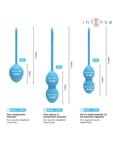 Intense Charli Kit Bolas Kegel Ocean Intense Charli Kit Bolas Kegel Ocean