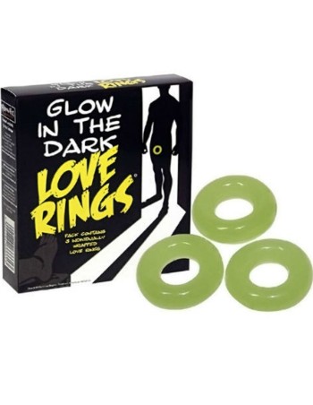 Spencer and fleetwood glow in the dark 3 love rings
