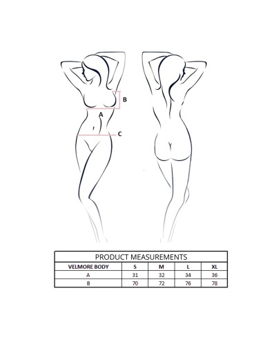 Passion Velmore Body Azul S/M Passion Velmore Body Azul S/M