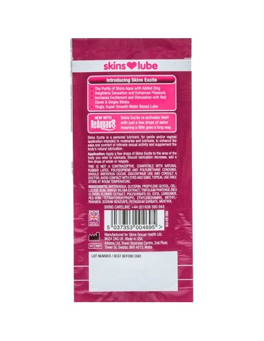 Skins Excite Lubricante Base De Agua...