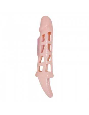 Baile funda extensora pene con vibracion y strap 13.5 cm - MySexyShop.eu