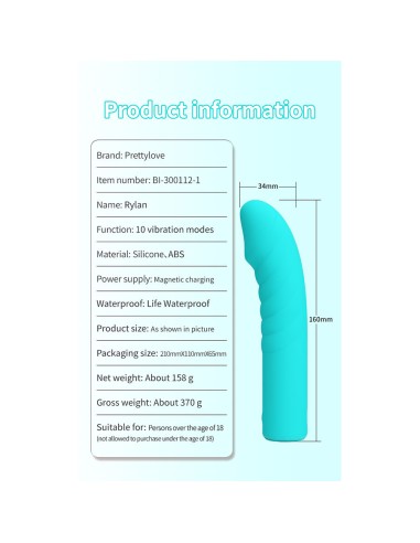Pretty Love Rylan Vibrador Punto G Azul