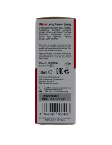 Hot Rhino Spray A Lunga Potenza 10 ml
