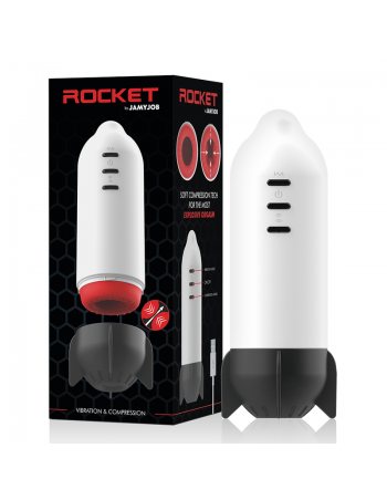 Jamyjob rocket masturbator soft compression tech and vibration