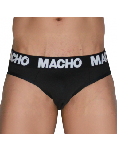 Macho Mch007 Slip Clásico Negro + Negro