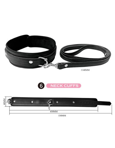 Pretty Love Kit Bdsm De 8 Peças Preto Pretty Love Kit Bdsm De 8 Peças Preto