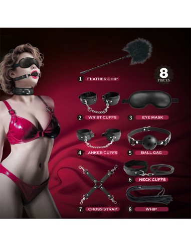 Pretty Love Kit Bdsm 8 Piezas Negro Pretty Love Kit Bdsm 8 Piezas Negro