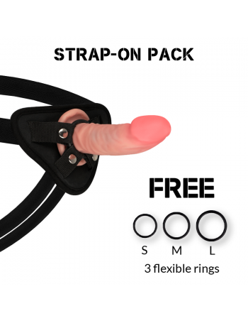 Rockarmy arnes + dual density tiger dildo realista 14cm - MySexyShop.eu