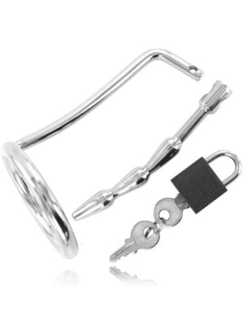 Metal hard chastity cock ring uretral - MySexyShop.eu