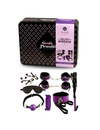 Secretplay bdsm set 8pcs lila / negro - MySexyShop.eu