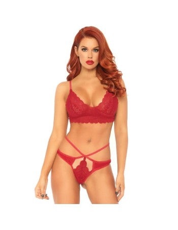 Leg Avenue 2 pieces Set Lace Bralette and Thong - MySexyShop (ES)