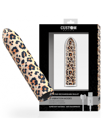 Custom bullets rechargeable bullet leopard 10 intensities - MySexyShop.eu