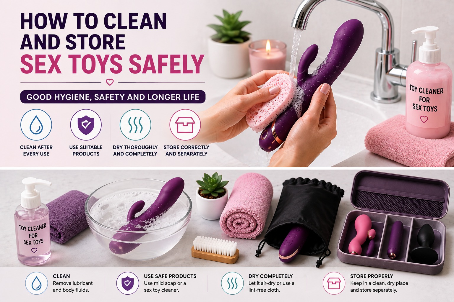 How to Clean and Store Sex Toys Safely