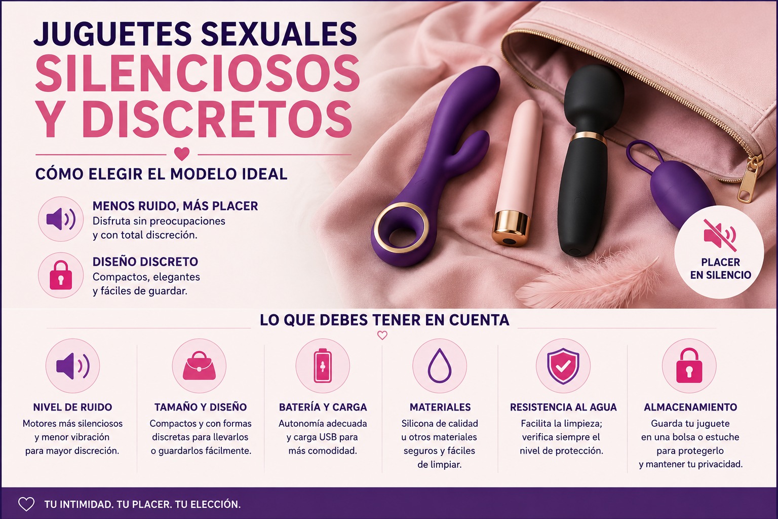 Juguetes sexuales silenciosos y discretos: cómo elegirlos
