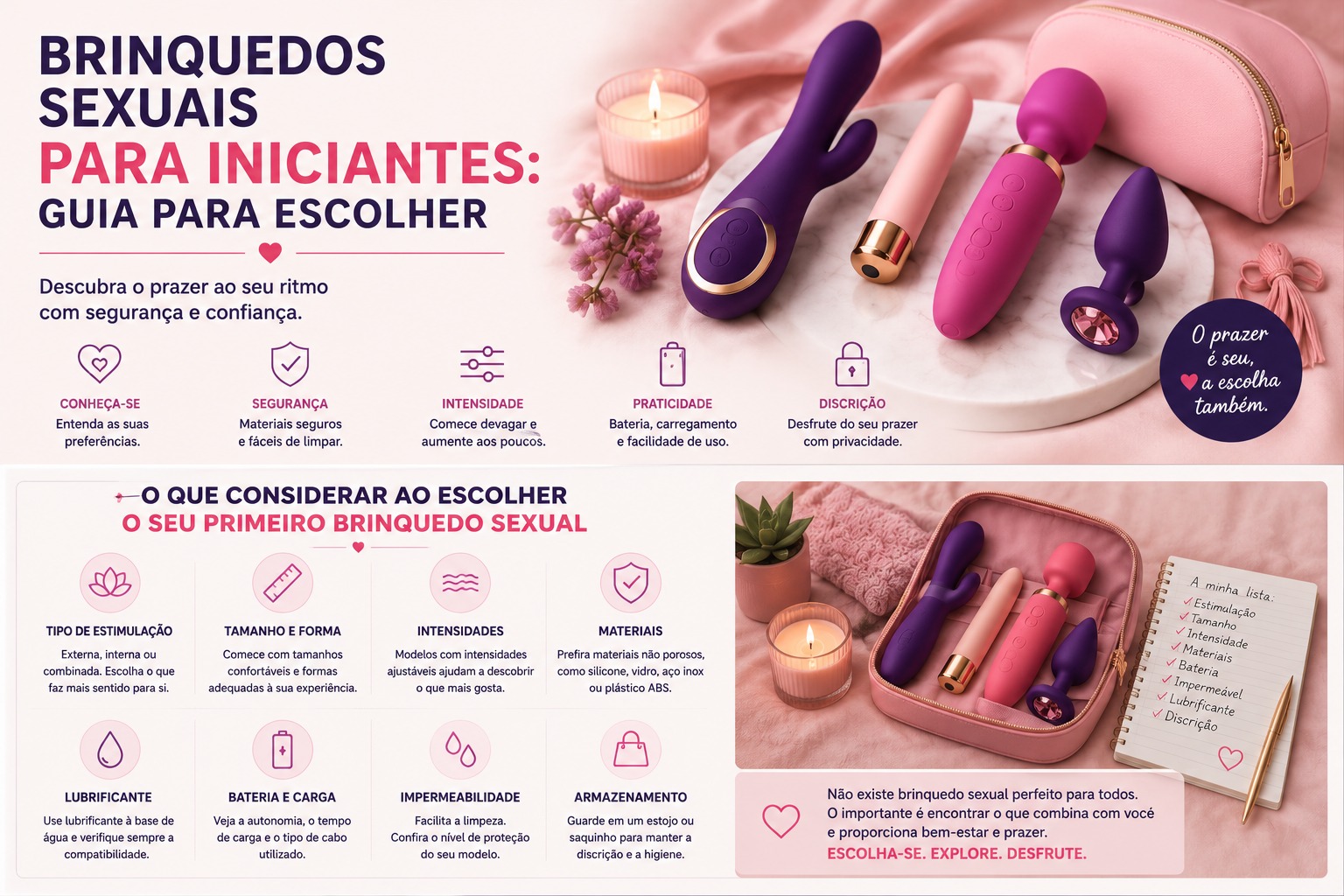 Brinquedos sexuais para iniciantes: guia para escolher
